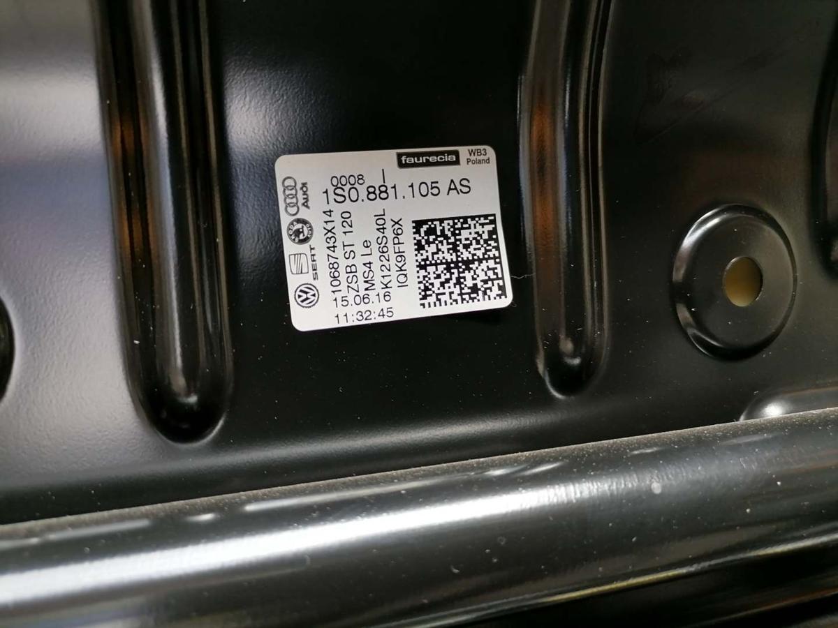 Skoda Citigo original Sitz vorn links Fahrersitz Stoff Grau 5-T&uuml;rer Bj.2016